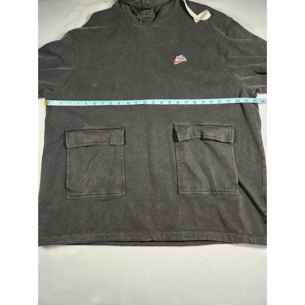 Nike Sportswear Black‎ Heritage Essential Knit Hoodie Flap Pocket Size XL